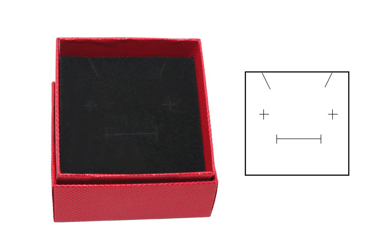 Custom Jewelry Packaging Box With Black Velvet Pad Insert 