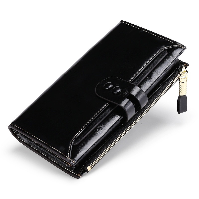 Women's RFID Leather Wallet (Black)