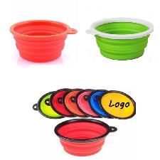 Silicone Collapsible Pet Bowl wholesale, custom printed logo