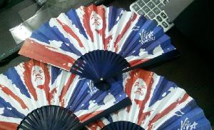 Cloth Folding Fans with Bamboo Ribs wholesale, custom printed logo