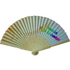 Folding hand fan, bamboo ribs with paper face wholesale, custom logo printed