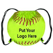 Softball Cinch bag, Drawstring Bag wholesale, custom logo printed