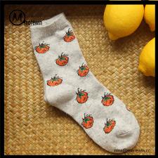 Morewin Fruit pattern fashion socks women wholesale, custom printed logo