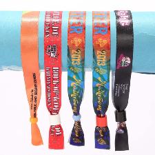 Custom fabric wristband for events and festivals wholesale, custom logo printed