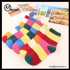 Morewin Fashion New Stripe Color Socks wholesale, custom printed logo