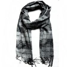 Grid Printing Scarf with Fringe wholesale, custom logo printed