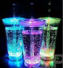 No-Spill Light Up LED Glow Cup with Lid wholesale, custom logo printed