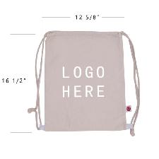 Reusable Drawstring Backpack Tote Canvas Bag wholesale, custom logo printed