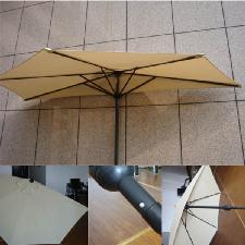 49" Half Canopy Patio Umbrella, Off The Wall umbrella wholesale, custom printed logo