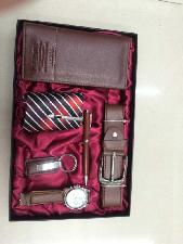 Men's 6-piece Gift Set ( Watch, Key Chain, Pen, Tie, Belt, Wallet ) wholesale, custom printed logo