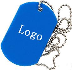 Silkscreen Silicone Dog Tag wholesale, custom printed logo