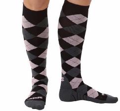 Yhao customized knee high jacquar terry cushion compression socks wholesale, custom printed logo