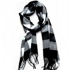 Grid Printing Scarf with Fringe wholesale, custom logo printed