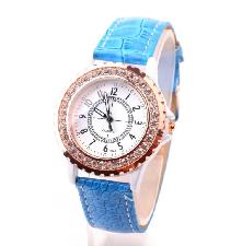 Leather Rhinestones Quartz Watch For Lady wholesale, custom logo printed