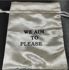 Silk Cloth Drawstring Pouch wholesale, custom printed logo