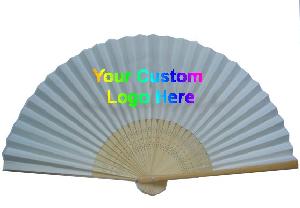 Folding hand fan, bamboo ribs with paper face wholesale, custom printed logo