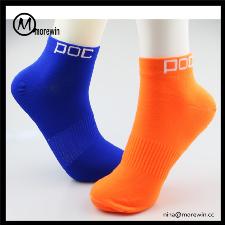 Morewin Custom Sock Manufacturer Orange and Blue Ankle Sock wholesale, custom printed logo