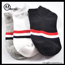 Morewin OEM custom logo knitting sport ankle socks wholesale, custom printed logo