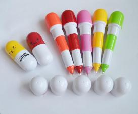 Capsule Pill Extendable Ballpoint Pens wholesale, custom logo printed