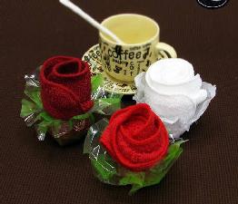 Romantics Rose Towel Cake wholesale, custom printed logo