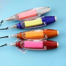 Led Light Ballpoint Pen With Sticky Notes And Lanyard wholesale, custom logo printed