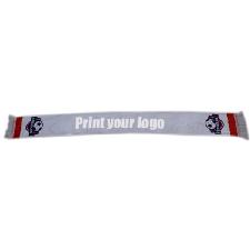 2016 New Type Double Layer Satin Fans Scarf Printed Logo wholesale, custom logo printed