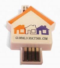 4GB House Shaped USB 2.0 wholesale, custom printed logo