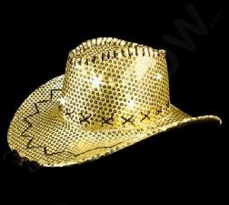 Fashion LED Sequin Cowboy Hat wholesale, custom logo printed