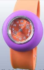 Silicone slap watch with lady design wholesale, custom logo printed
