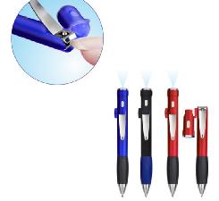  Multi-functional 3-in-1 Nail Clipper + Ballpoint Pen + LED Light Set wholesale, custom logo printed