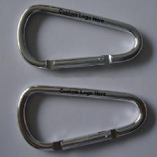 Aluminum carabiner 10 cm D shape  wholesale, custom logo printed