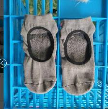 Yhao custom cotton backless yoga socks with terry cushion  wholesale, custom printed logo