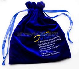 Soft Velvet Flocking Drawstring Pouch wholesale, custom printed logo