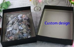 Custom Jigsaw puzzle 500 pcs with custom packing wholesale, custom printed logo