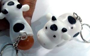 Pooping Cow Key Chain wholesale, custom printed logo