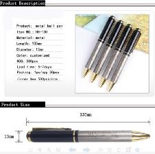 Metal Ball Pen wholesale, custom logo printed