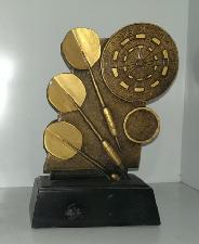 Polyresin Darts Trophy wholesale, custom logo printed