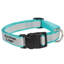 Reflective dog collar - 2.5 x 55 cm wholesale, custom logo printed