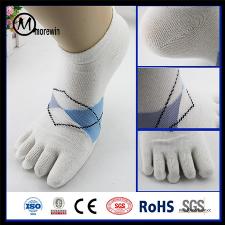 Morewin white Five toe ankle socks for man wholesale, custom printed logo