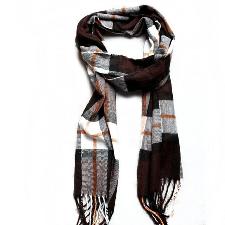 Grid Printing Scarf with Fringe wholesale, custom logo printed