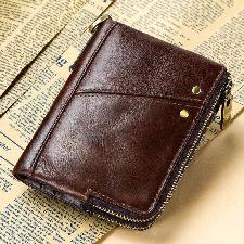 RFID Blocking Vintage Cowhide Leather Wallet wholesale, custom printed logo