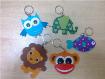 Animal-shape PVC Keyrings(lion, Fish, Elephant, Monkey And Owl)