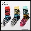 Morewin Famous Color Zebra-stripes Crew Socks