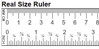 real life size ruler